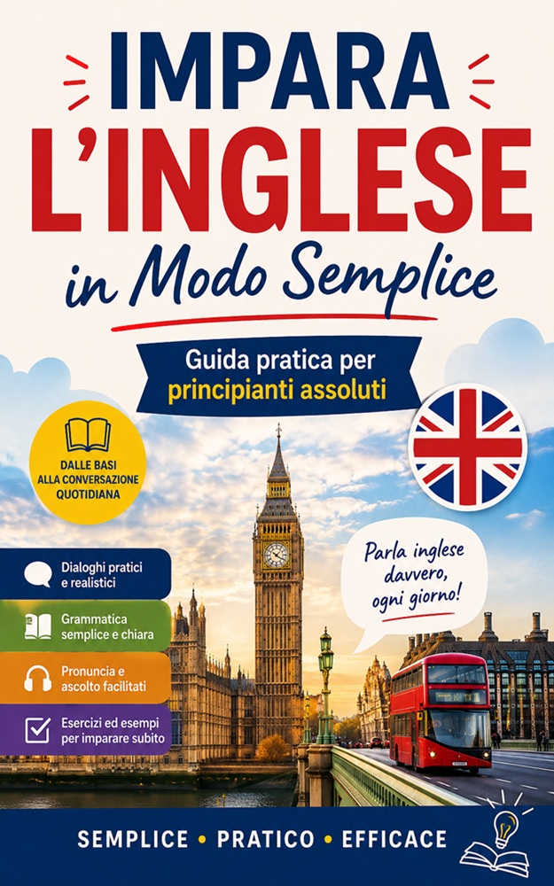 Impara l’Inglese in Modo Semplice è una guida pratica pensata per principianti assoluti che desiderano