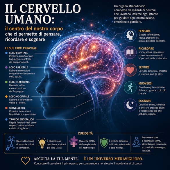Il cervello umano è uno degli organi più complessi conosciuti dalla scienza