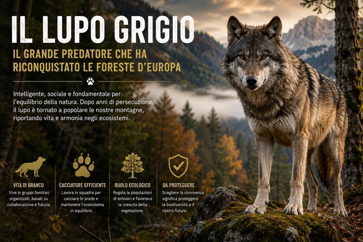 Il lupo grigio è uno degli animali più affascinanti e iconici del pianeta. Da migliaia di anni