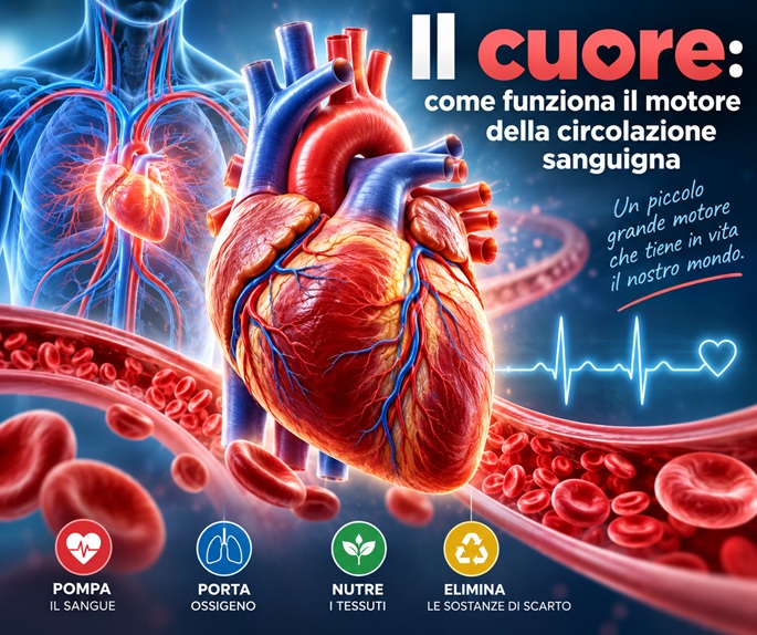 Il cuore lavora incessantemente per tutta la vita. Anche mentre dormiamo